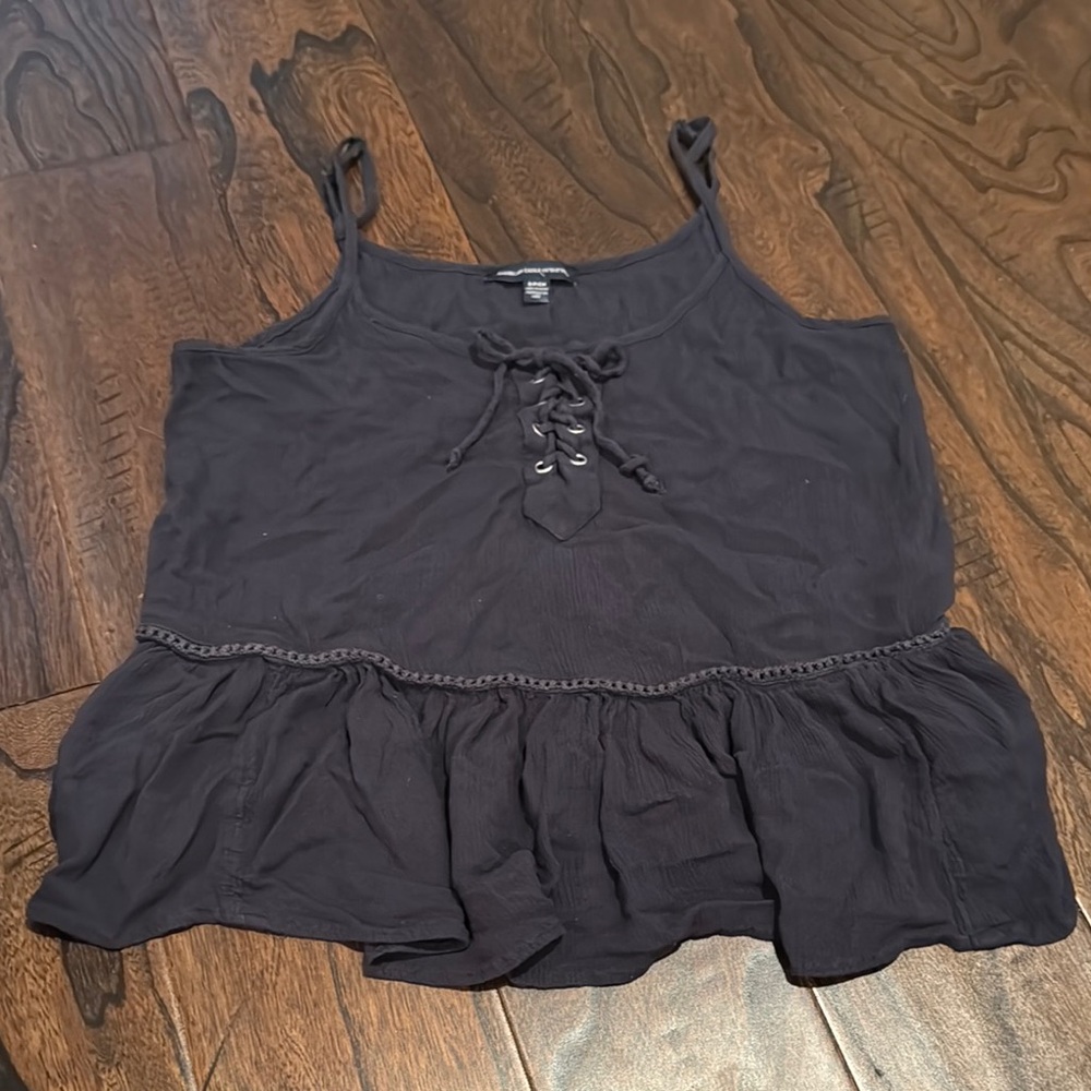 American Eagle outfitters Navy Lace-Up sun Top